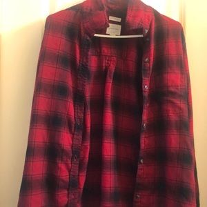 Medium Red American Eagle Flannel